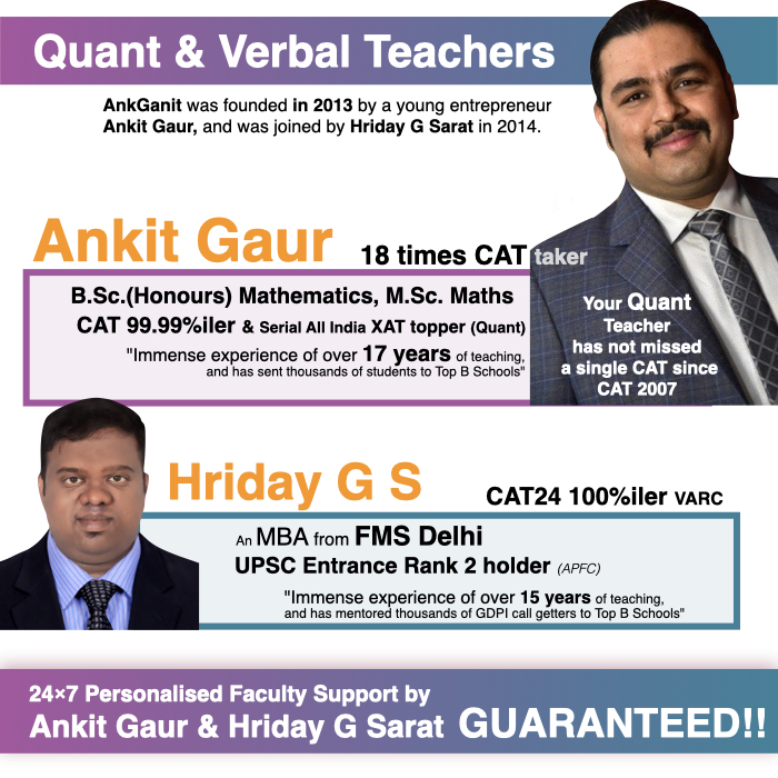  Teachers for Quant and Verbal